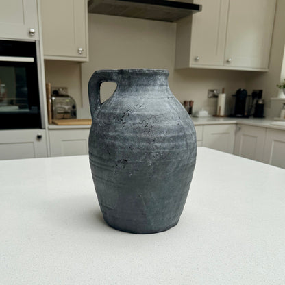 Large Ellie terracotta Jug Vase in Anthracite 28cm