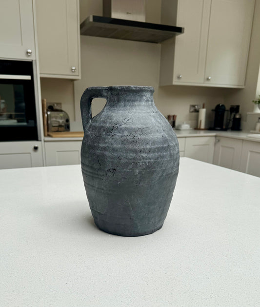 Medium Ellie Teracotta Jug Vase in Anthracite