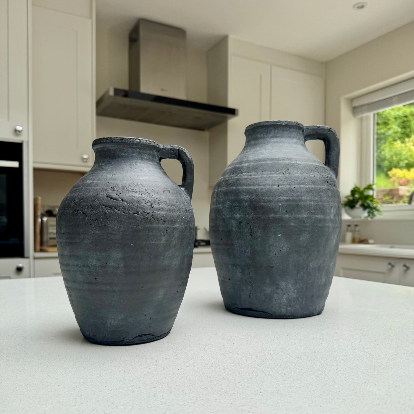 Large Ellie terracotta Jug Vase in Anthracite 28cm