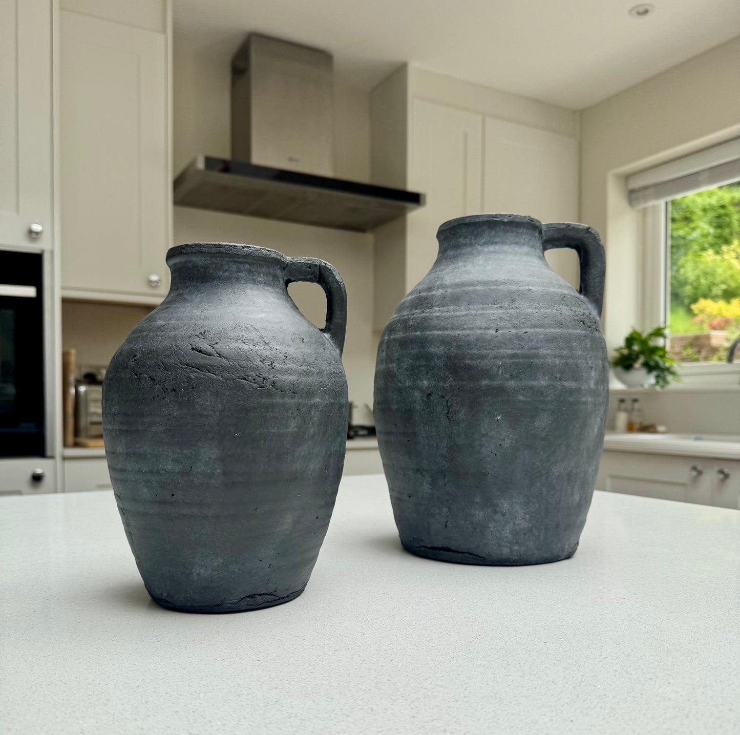 Medium Ellie Teracotta Jug Vase in Anthracite