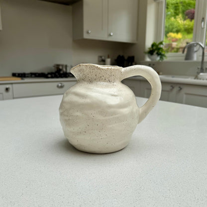 Handmade Speckled Ceramic Jug Vase 18.5cm