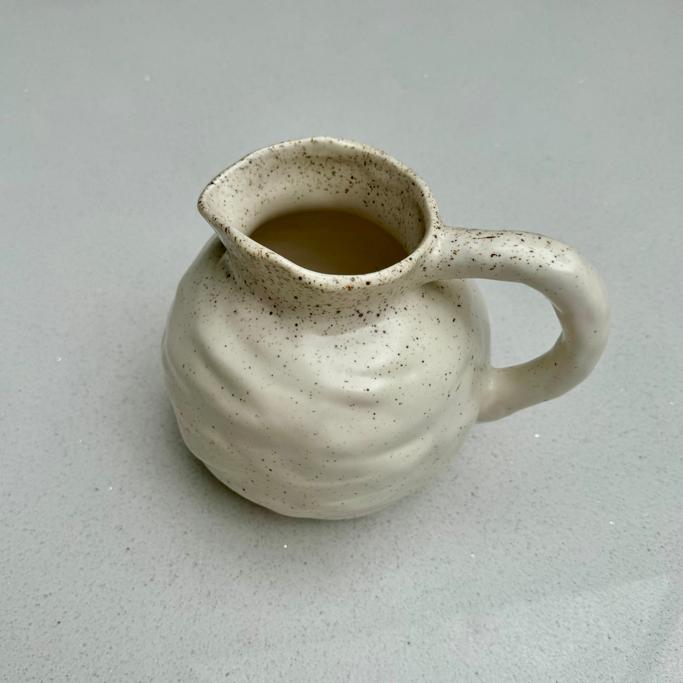 Handmade Speckled Ceramic Jug Vase 18.5cm