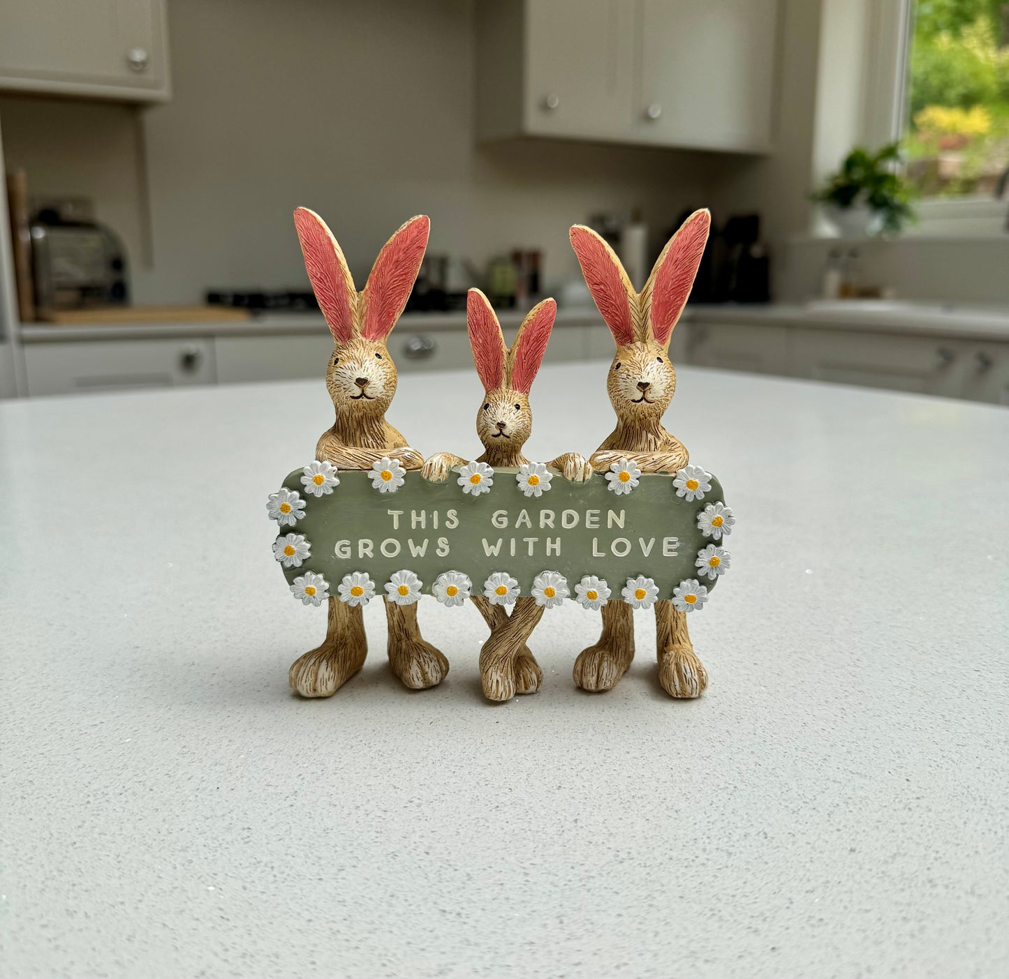 'This Garden Grows With Love' Rabbit Ornament