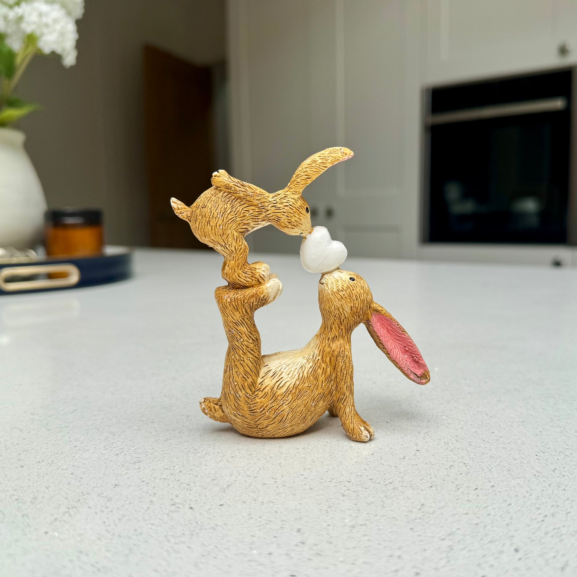Rabbits with Heart Ornament