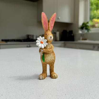 Rabbit Ornament with Daisy