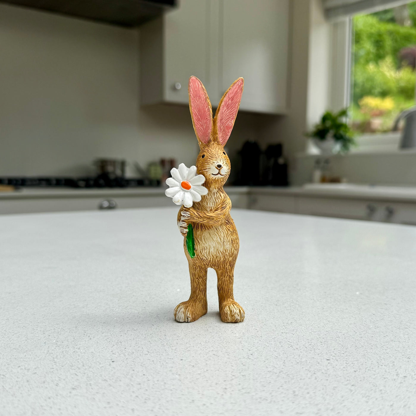 Rabbit Ornament with Daisy