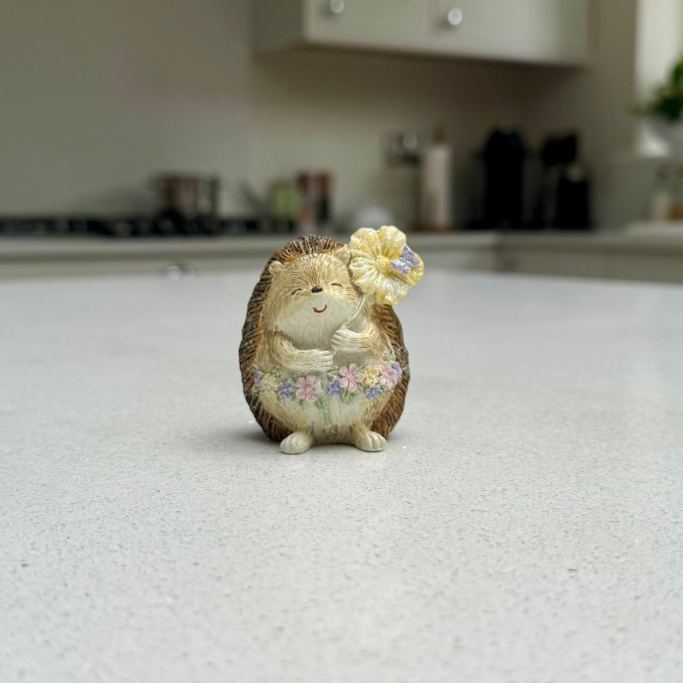 Mini Hedgehog with Flower Ornament