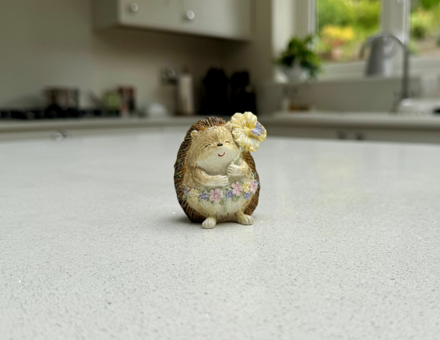 Mini Hedgehog with Flower Ornament