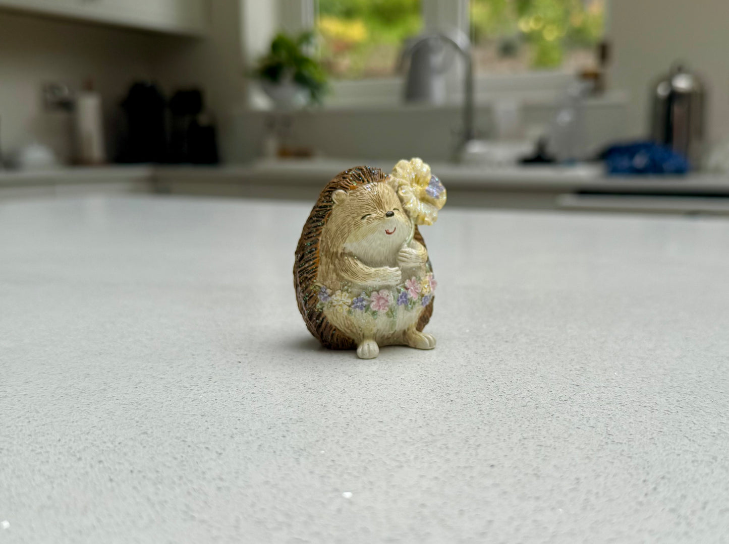 Mini Hedgehog with Flower Ornament