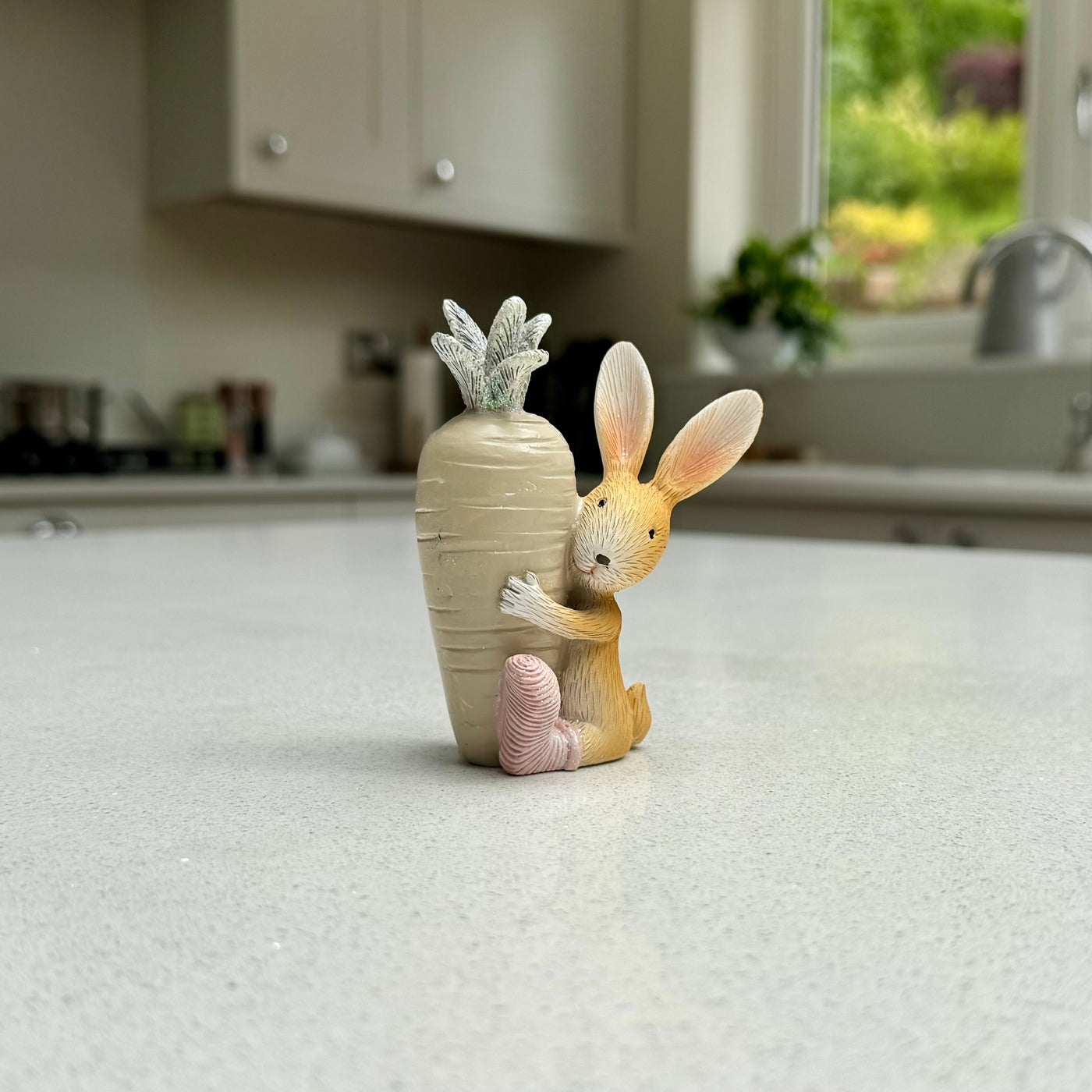 Rabbit with Giant Carrot Ornament