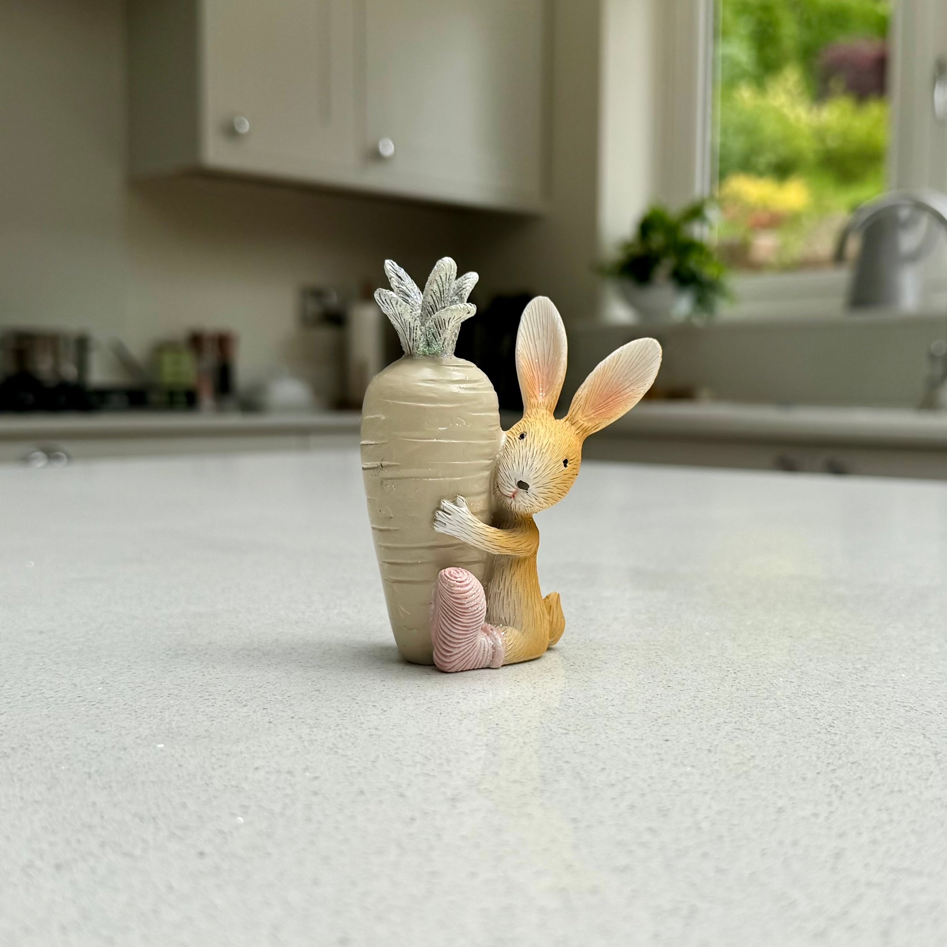 Rabbit with Giant Carrot Ornament