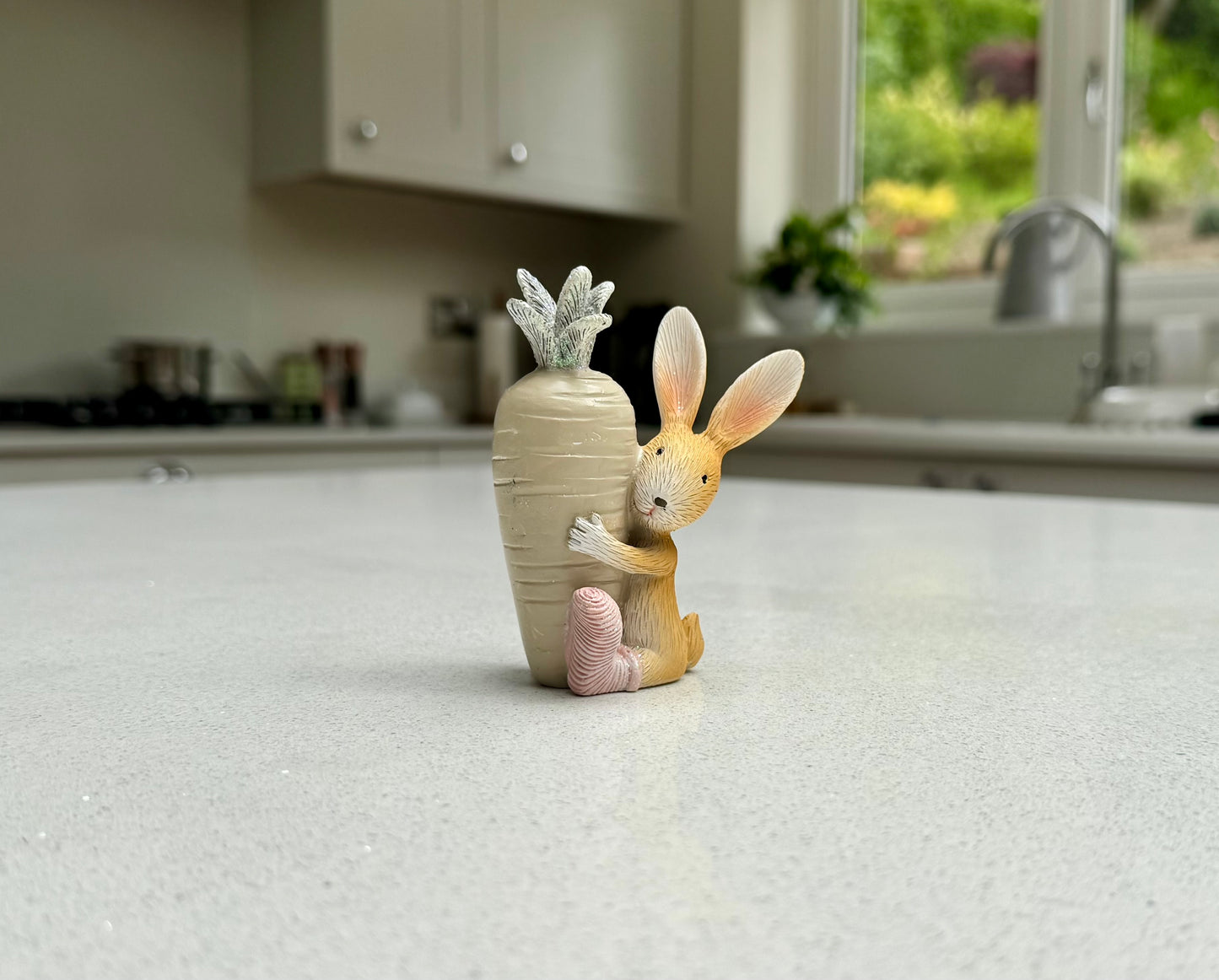 Rabbit with Giant Carrot Ornament
