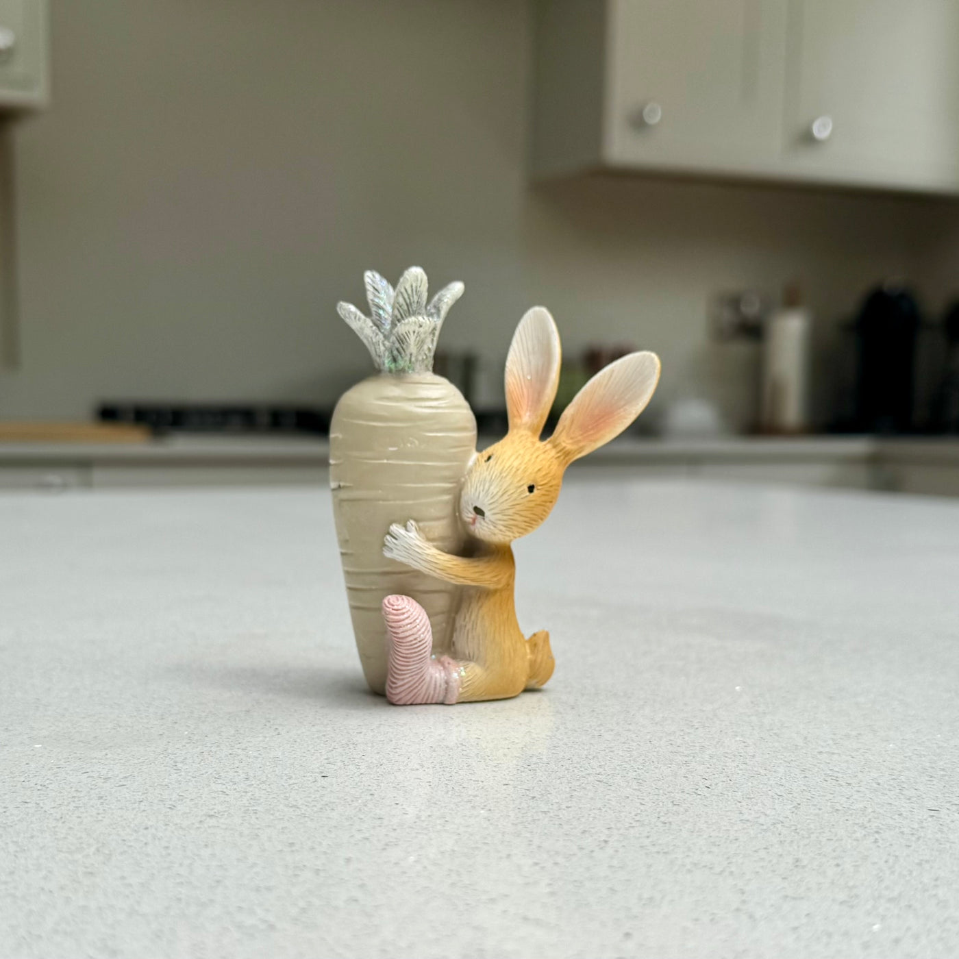 Rabbit with Giant Carrot Ornament