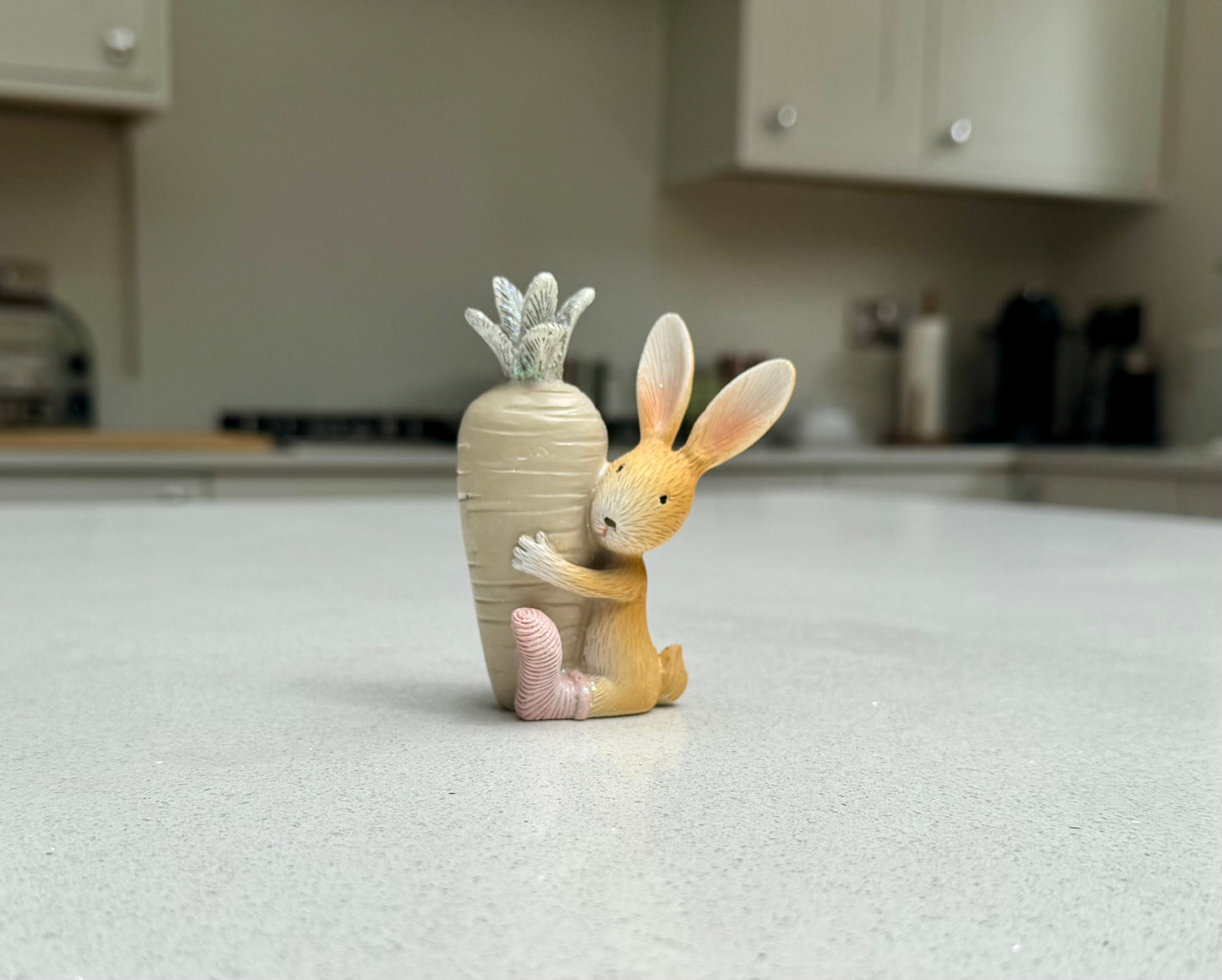 Rabbit with Giant Carrot Ornament
