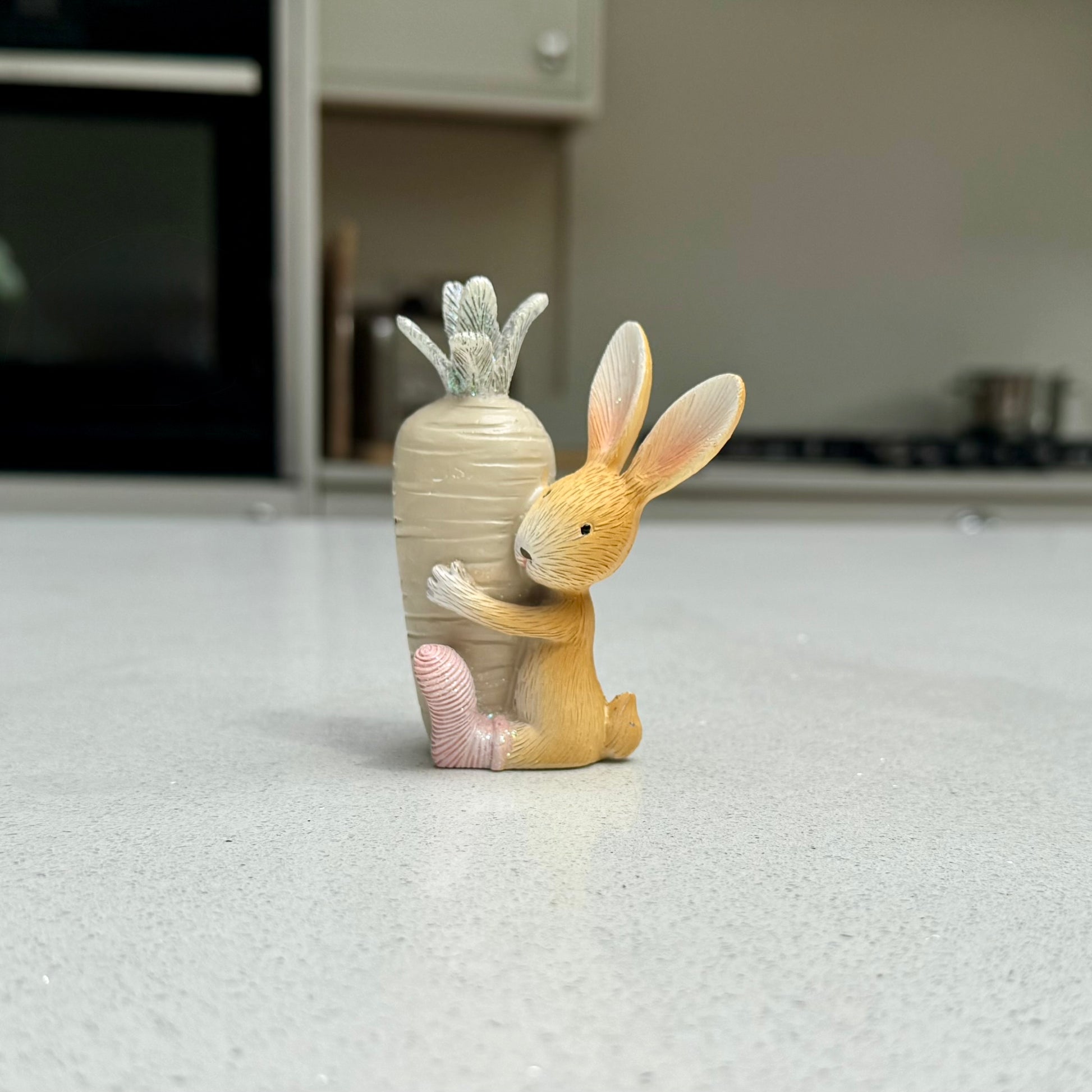 Rabbit with Giant Carrot Ornament