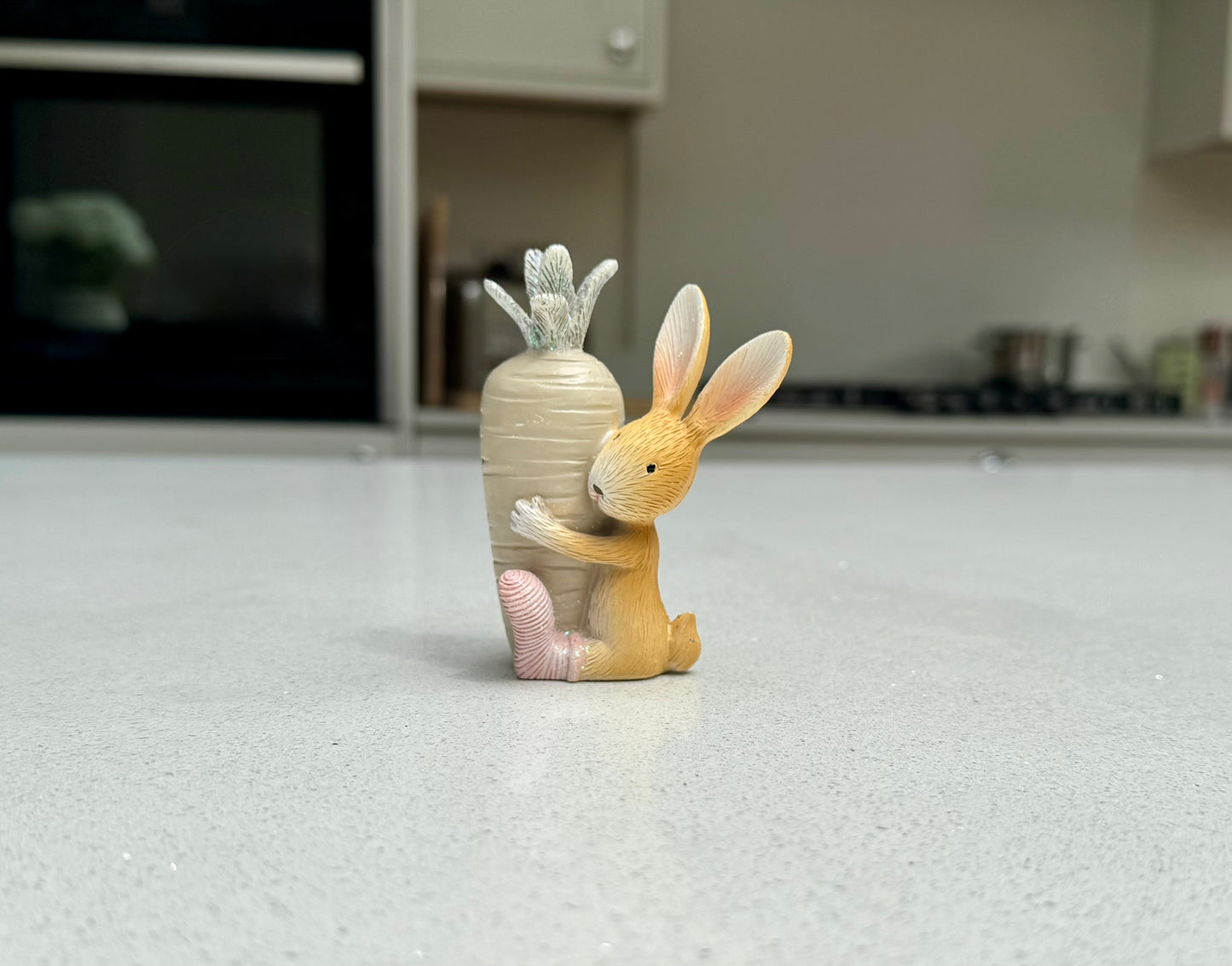 Rabbit with Giant Carrot Ornament