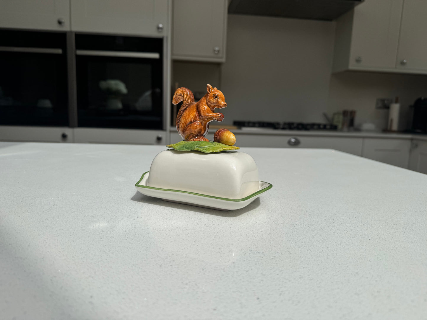 Squirrel Ceramic Butter Dish