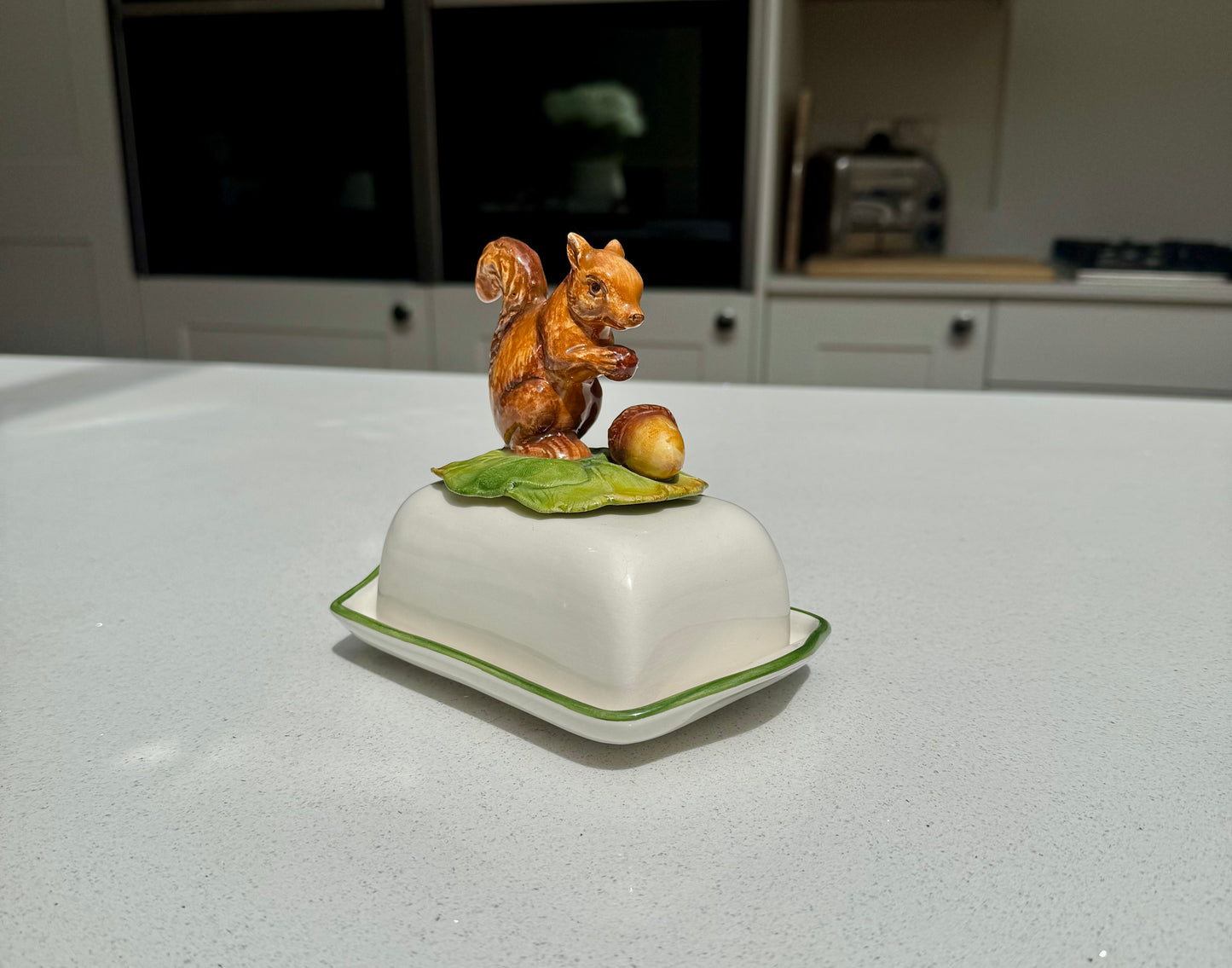 Squirrel Ceramic Butter Dish