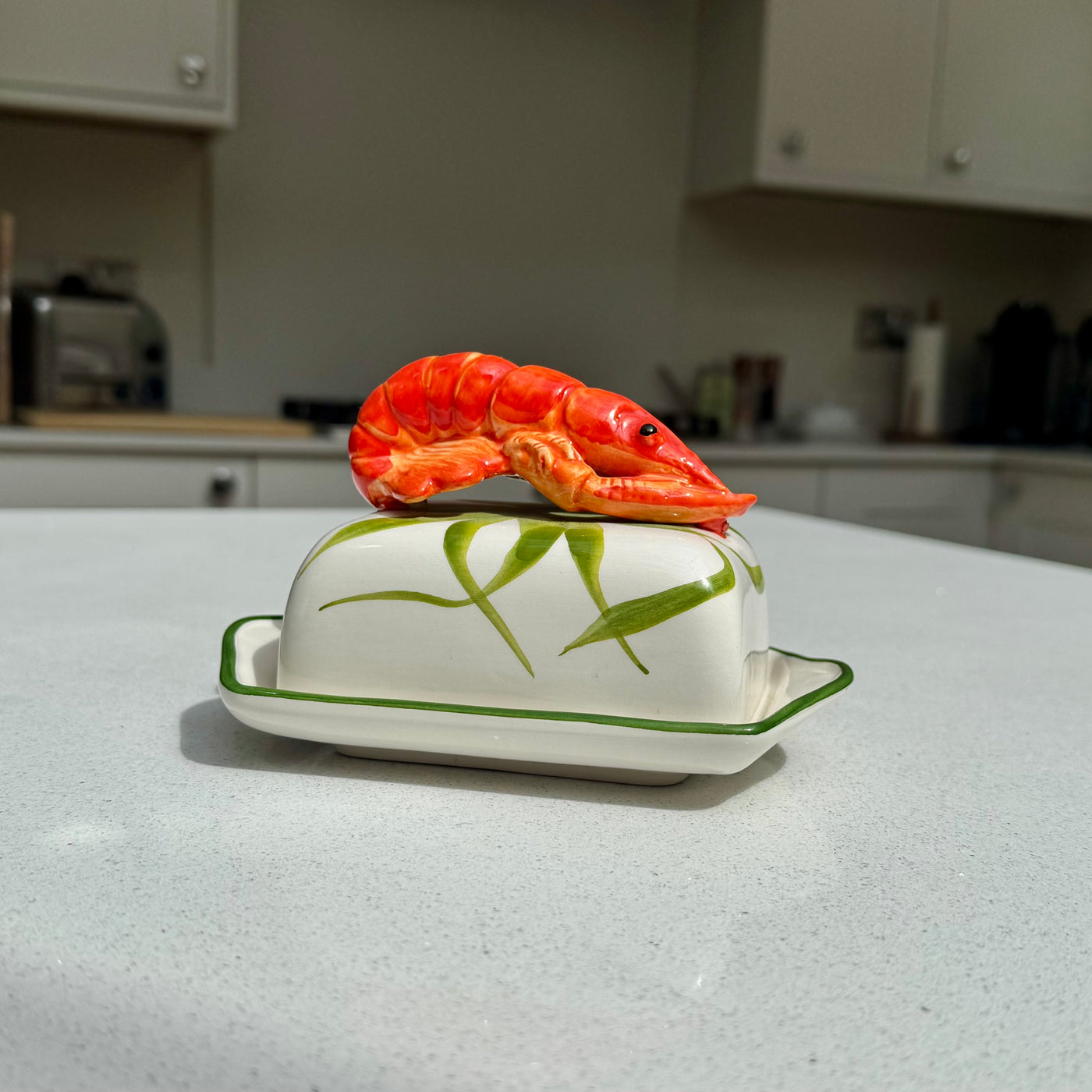 Crayfish Ceramic Butter Dish