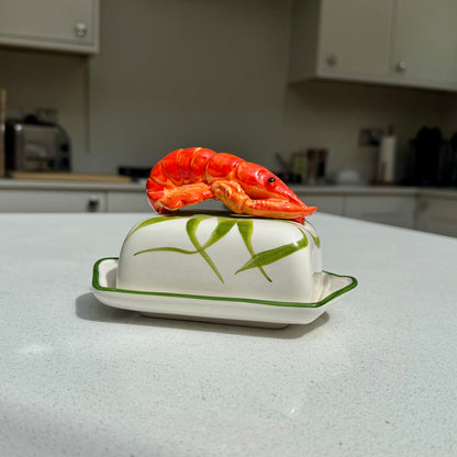 Crayfish Ceramic Butter Dish