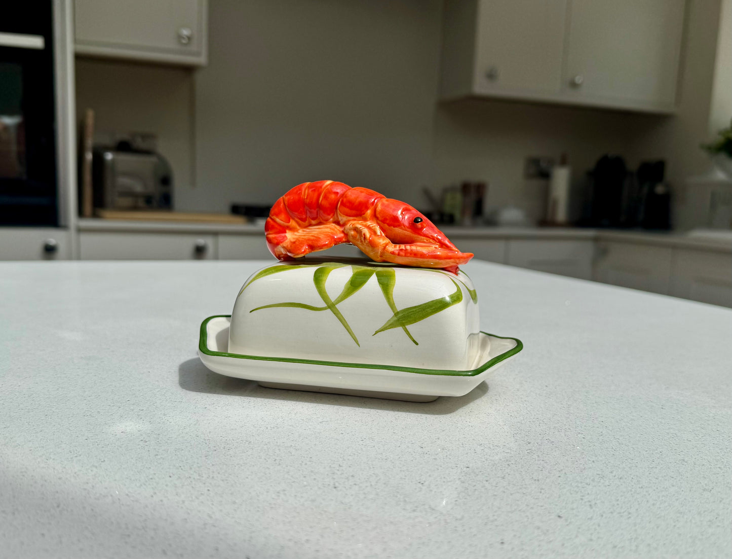 Crayfish Ceramic Butter Dish