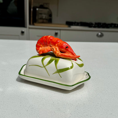 Crayfish Ceramic Butter Dish