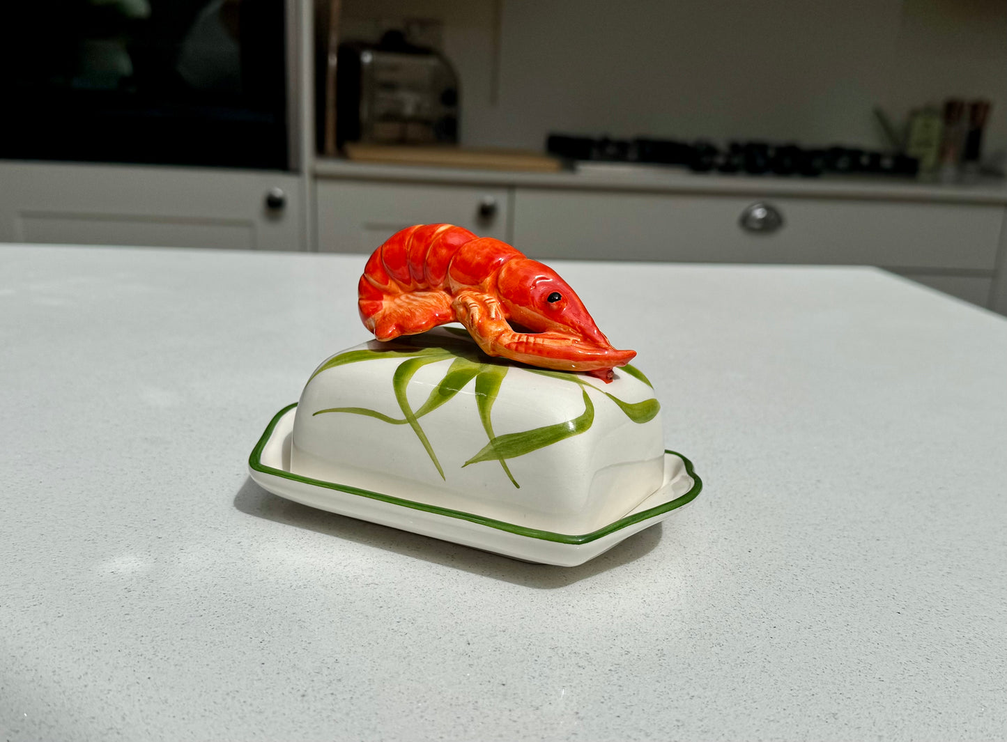 Crayfish Ceramic Butter Dish