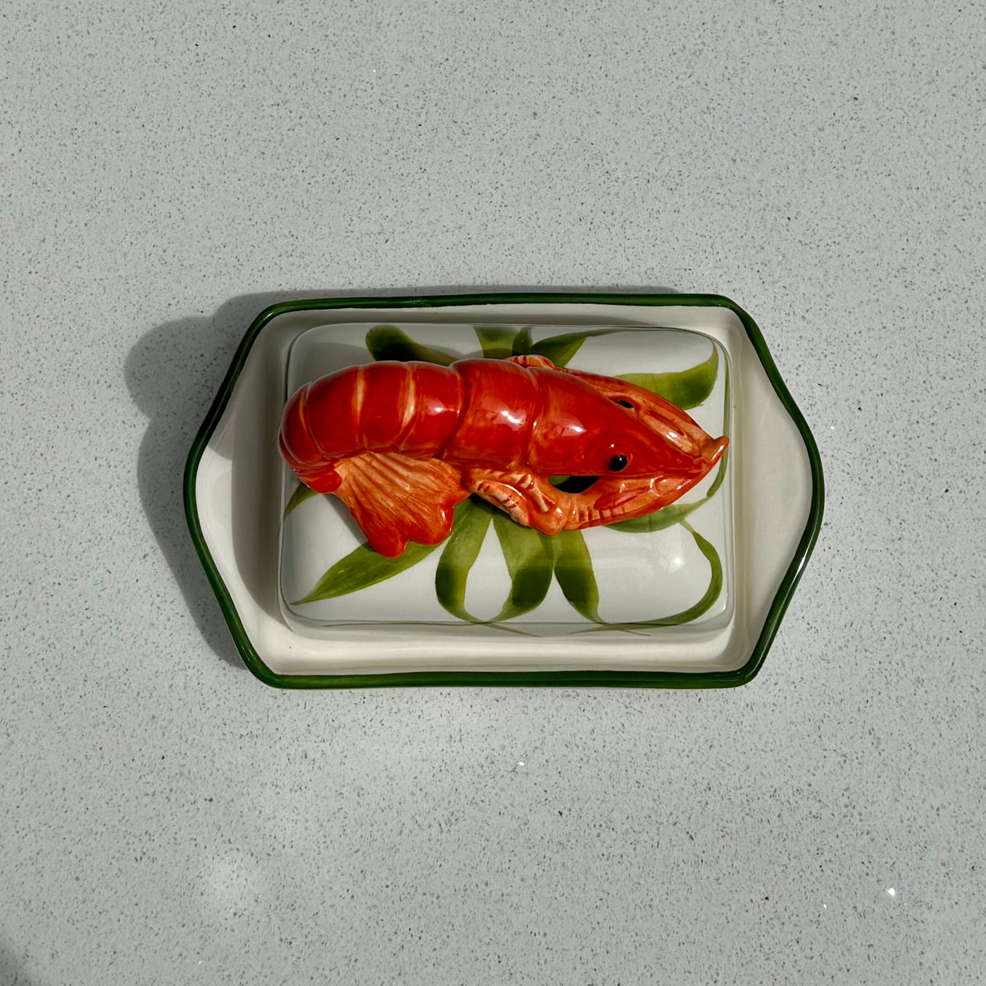 Crayfish Ceramic Butter Dish