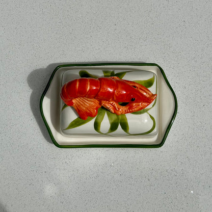 Crayfish Ceramic Butter Dish