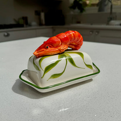 Crayfish Ceramic Butter Dish