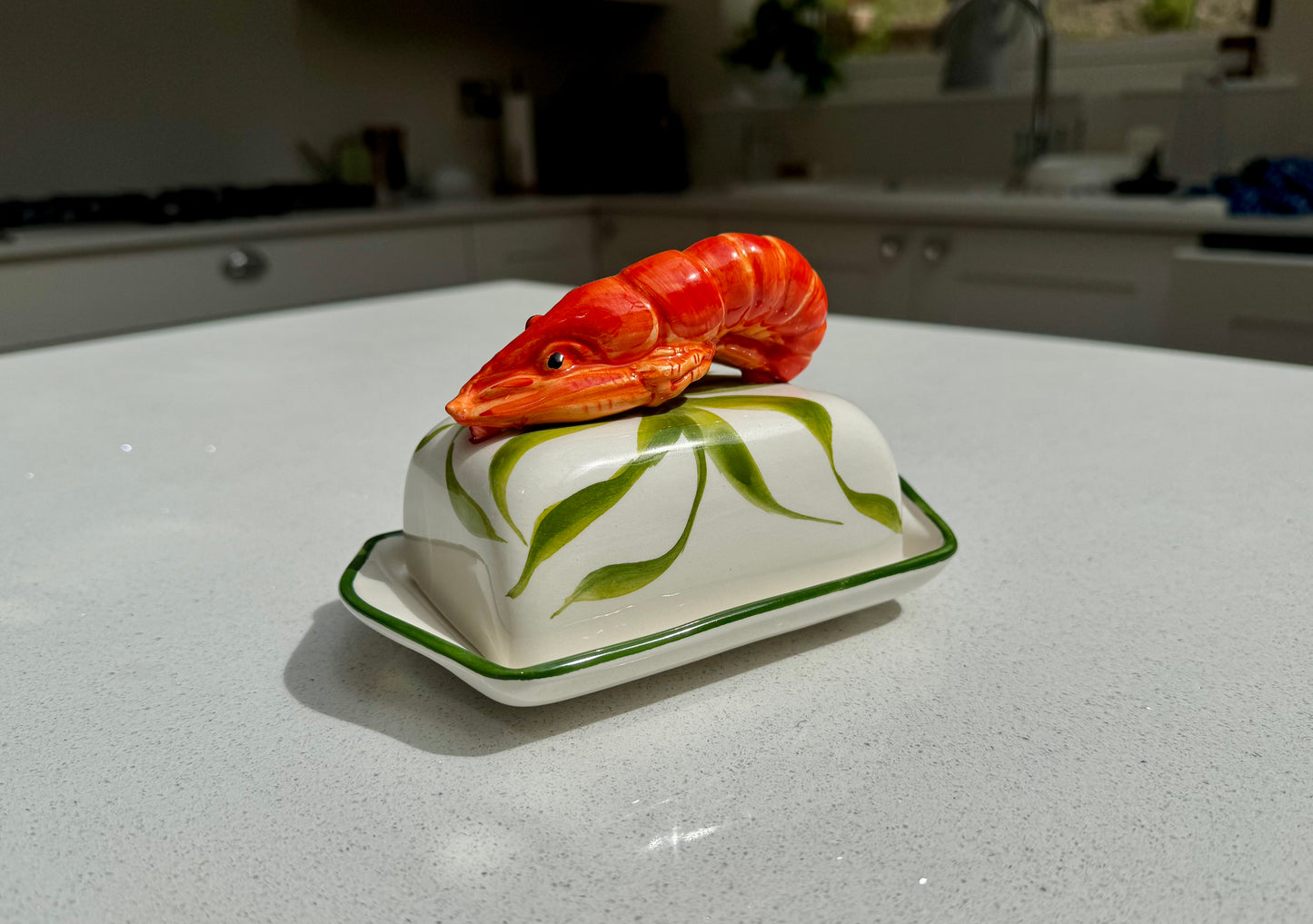 Crayfish Ceramic Butter Dish