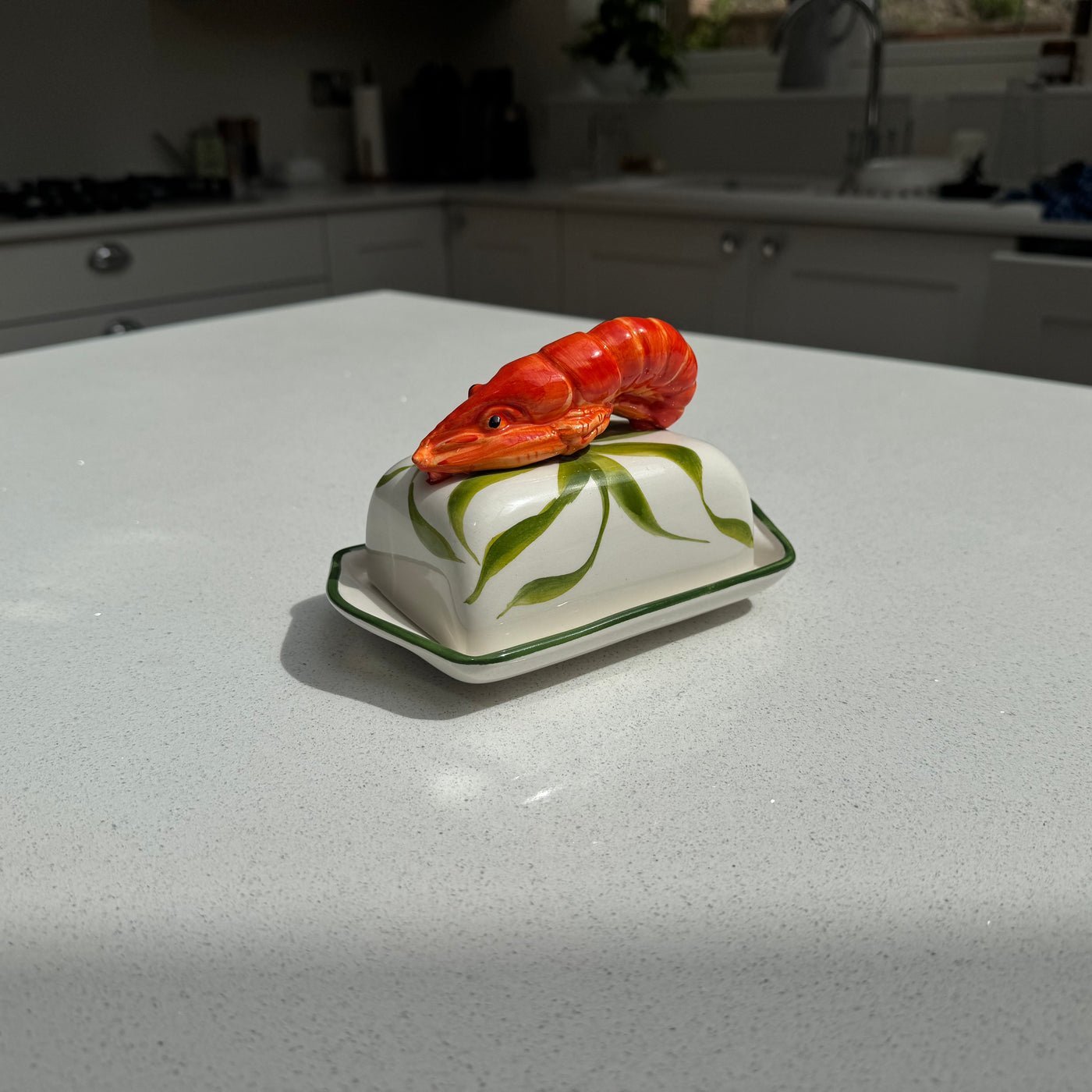 Crayfish Ceramic Butter Dish