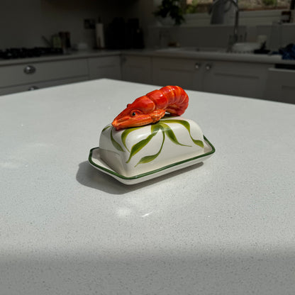 Crayfish Ceramic Butter Dish
