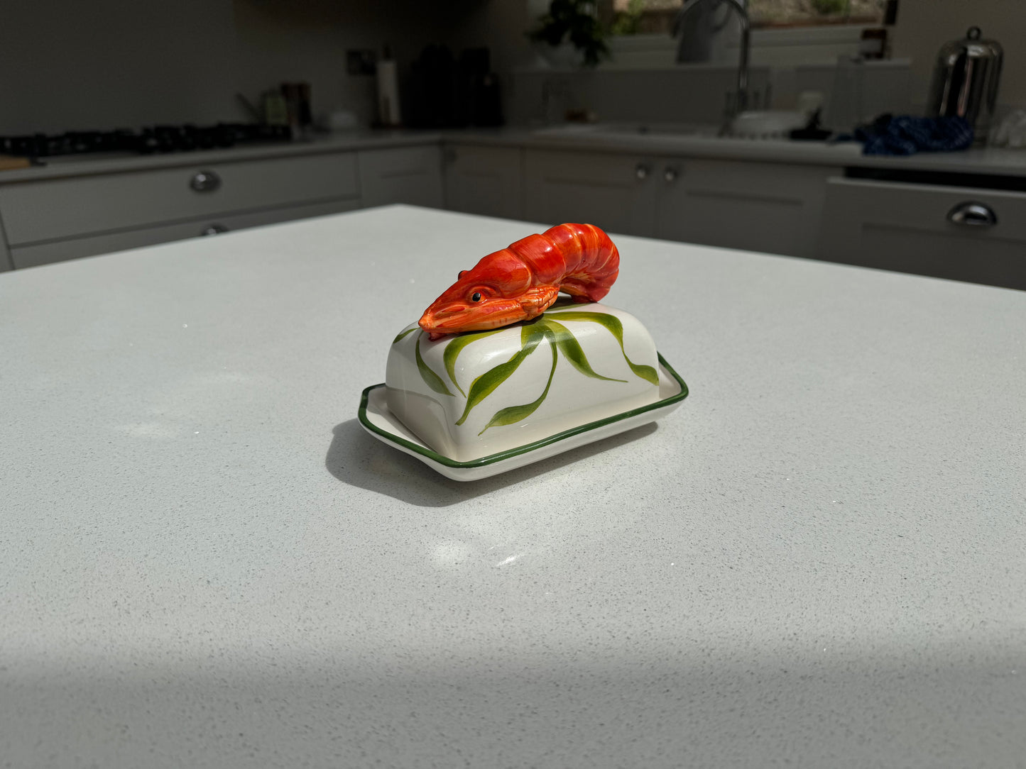 Crayfish Ceramic Butter Dish