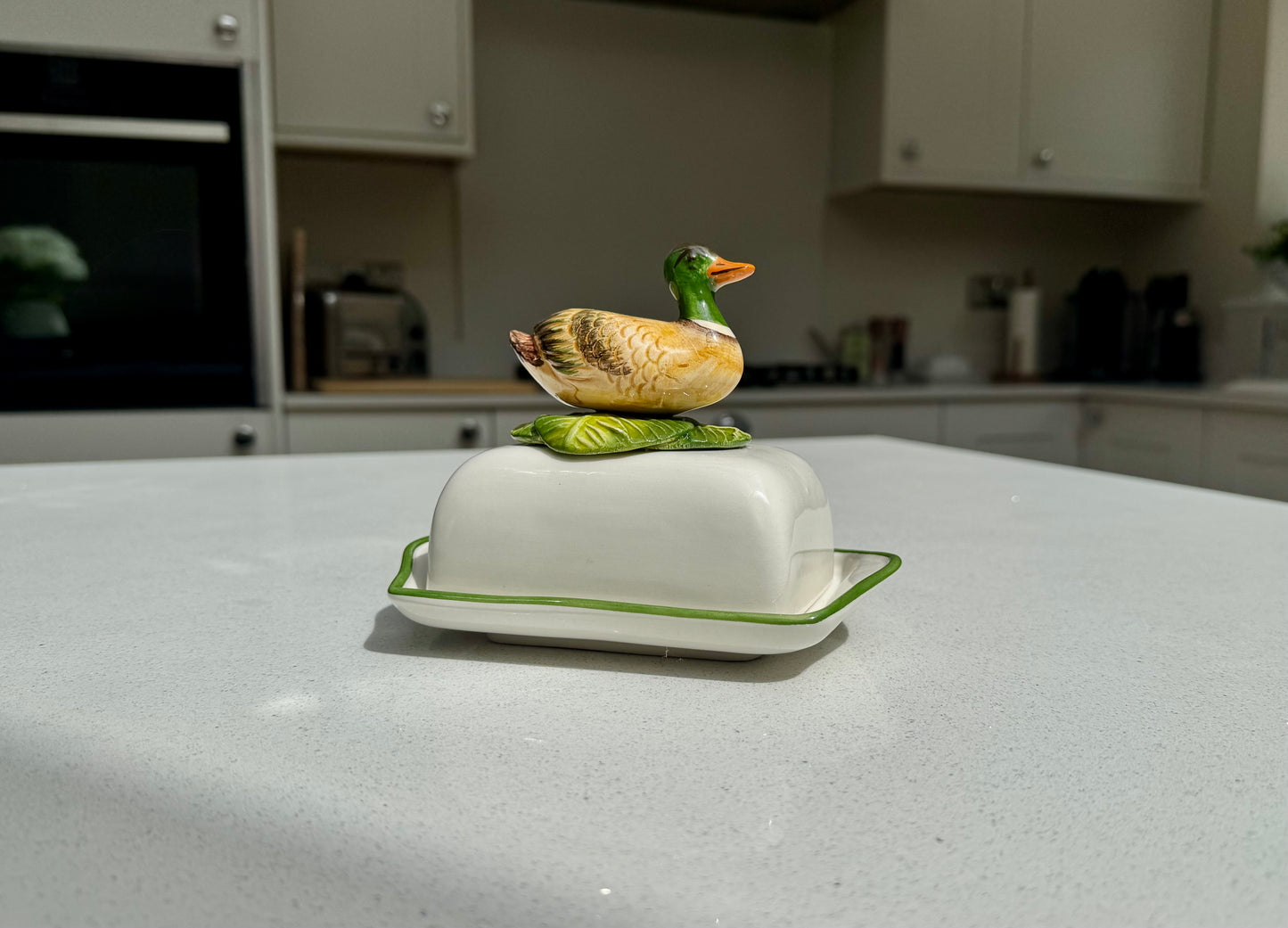 Mallard Duck Ceramic Butter Dish