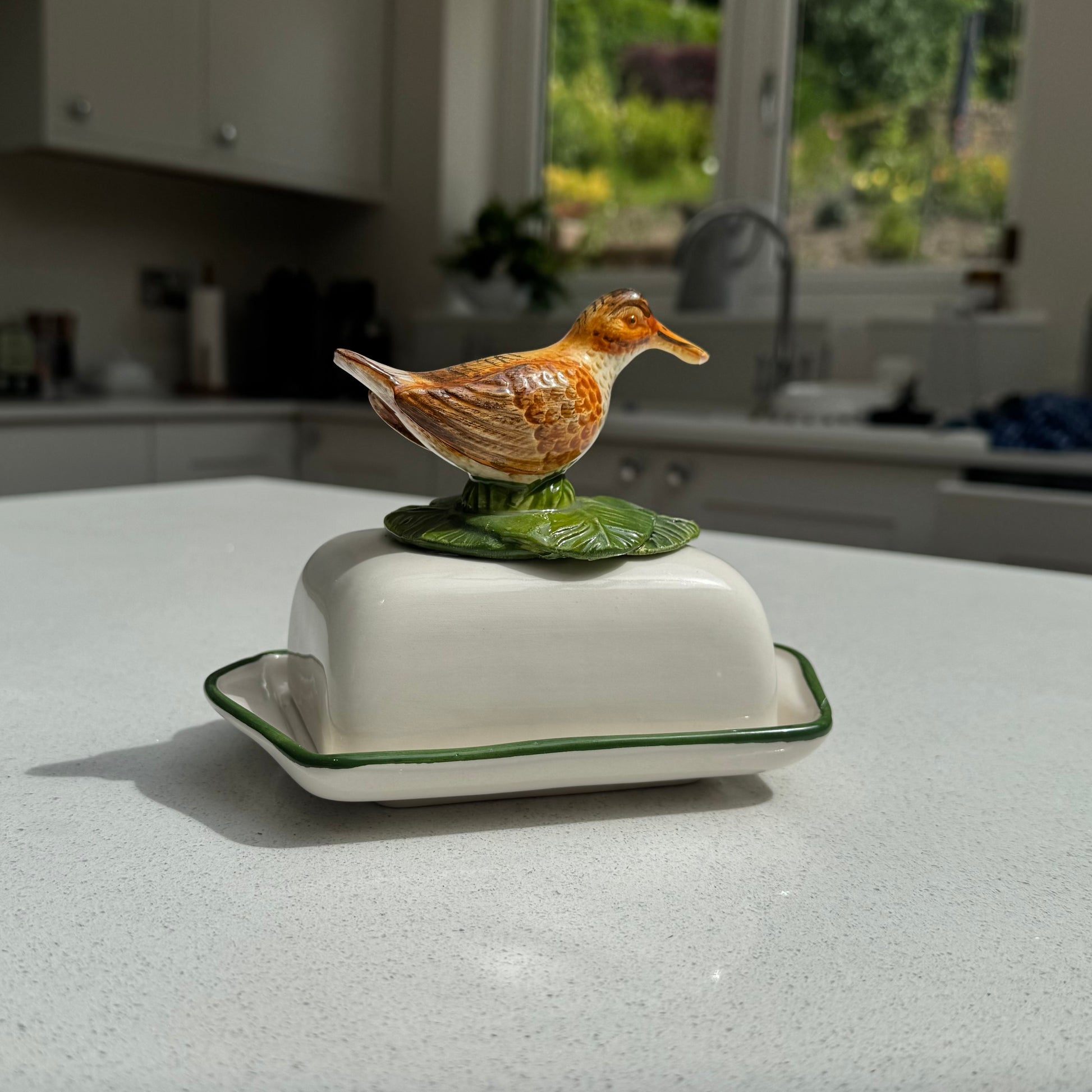 Woodcock Ceramic Butter Dish