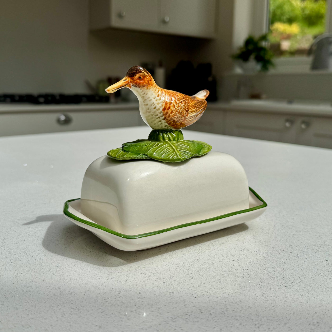 Woodcock Ceramic Butter Dish