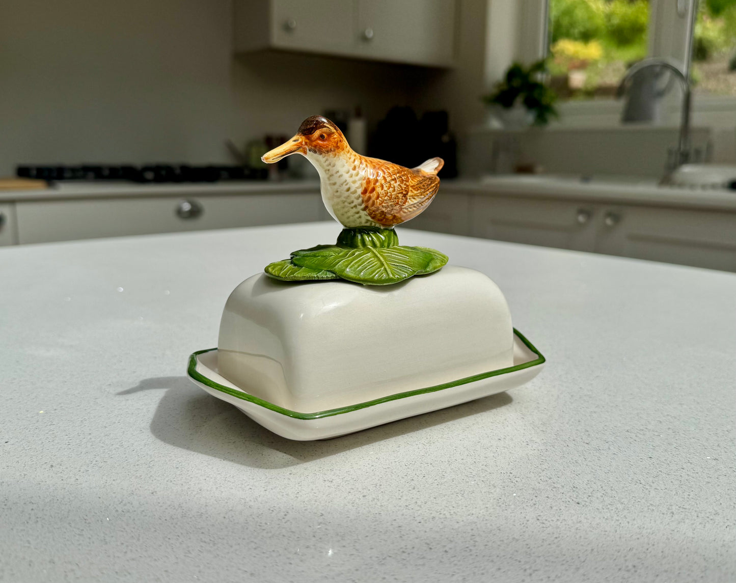 Woodcock Ceramic Butter Dish