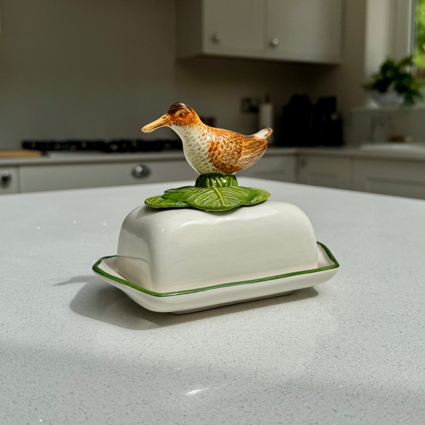 Woodcock Ceramic Butter Dish