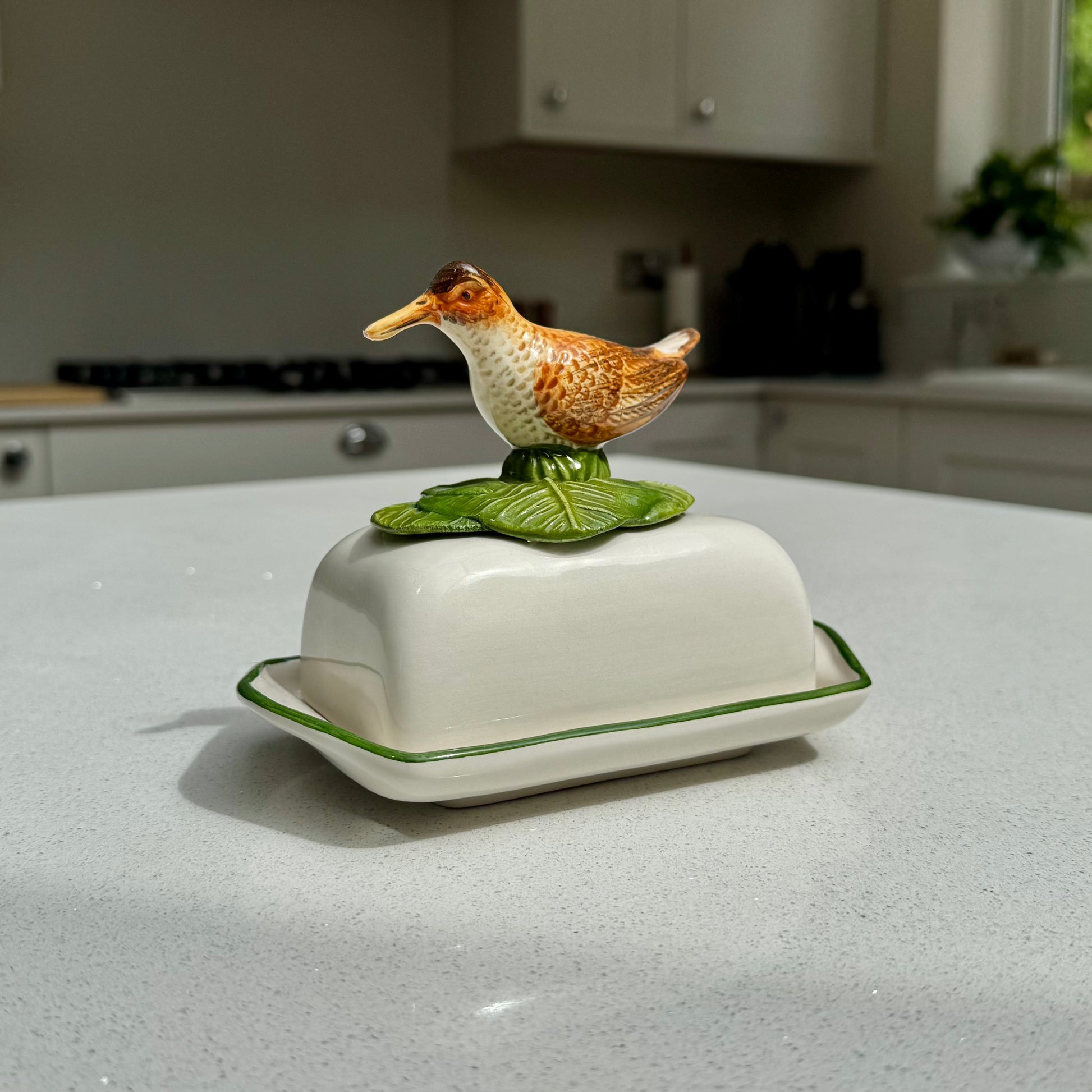 Woodcock Ceramic Butter Dish