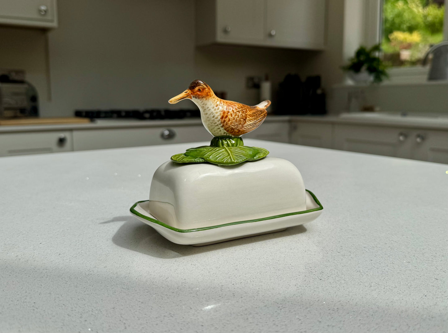 Woodcock Ceramic Butter Dish