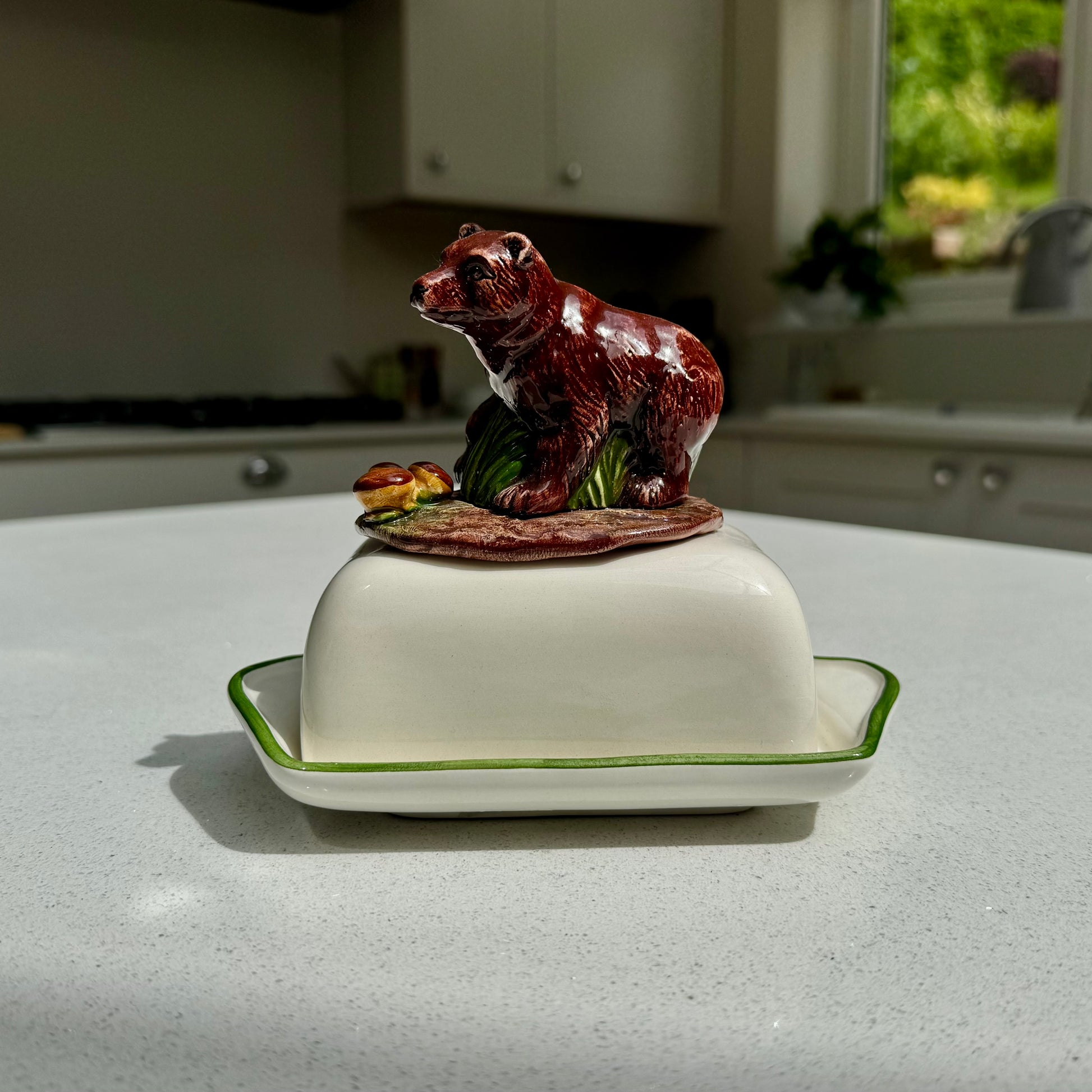 Bear Ceramic Butter Dish