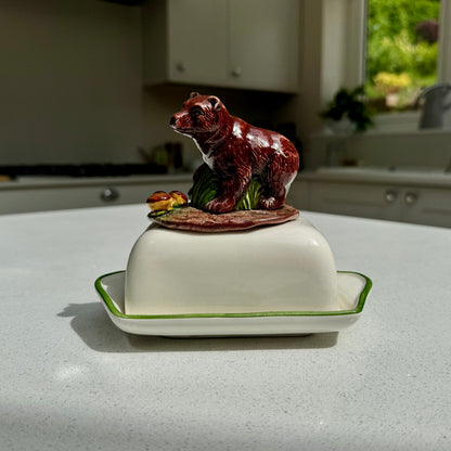 Bear Ceramic Butter Dish