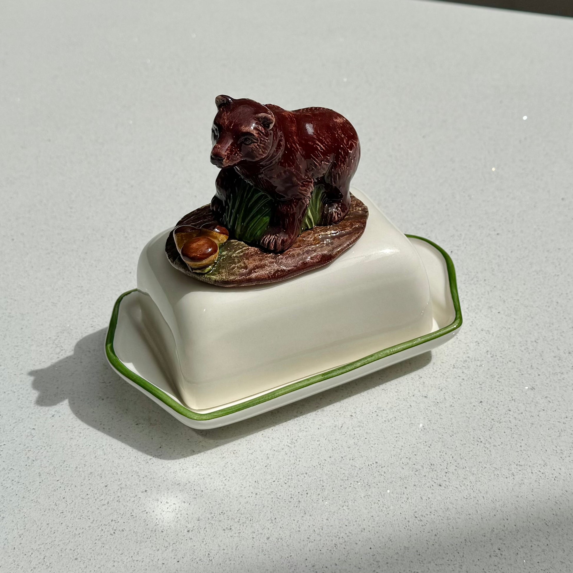 Bear Ceramic Butter Dish