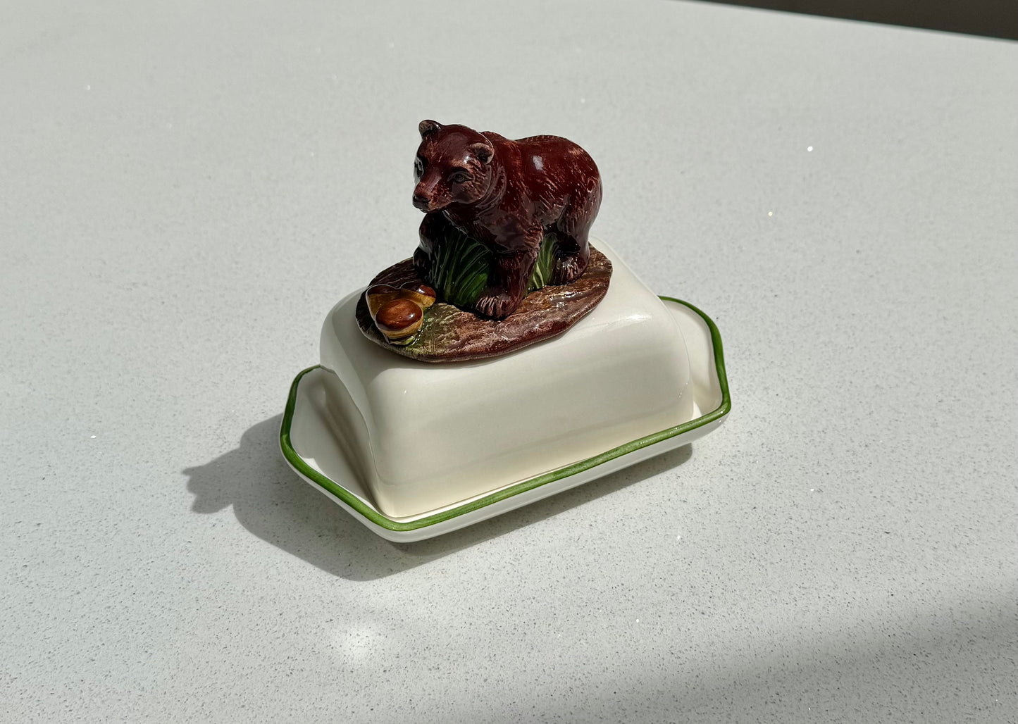 Bear Ceramic Butter Dish