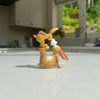 Rabbits with Heart Ornament