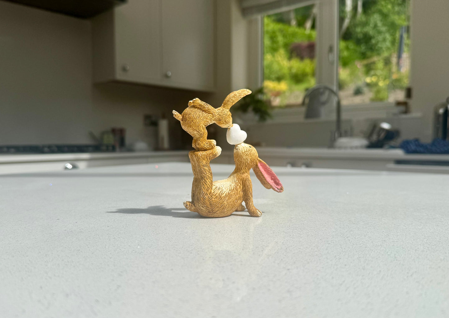Rabbits with Heart Ornament
