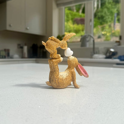 Rabbits with Heart Ornament