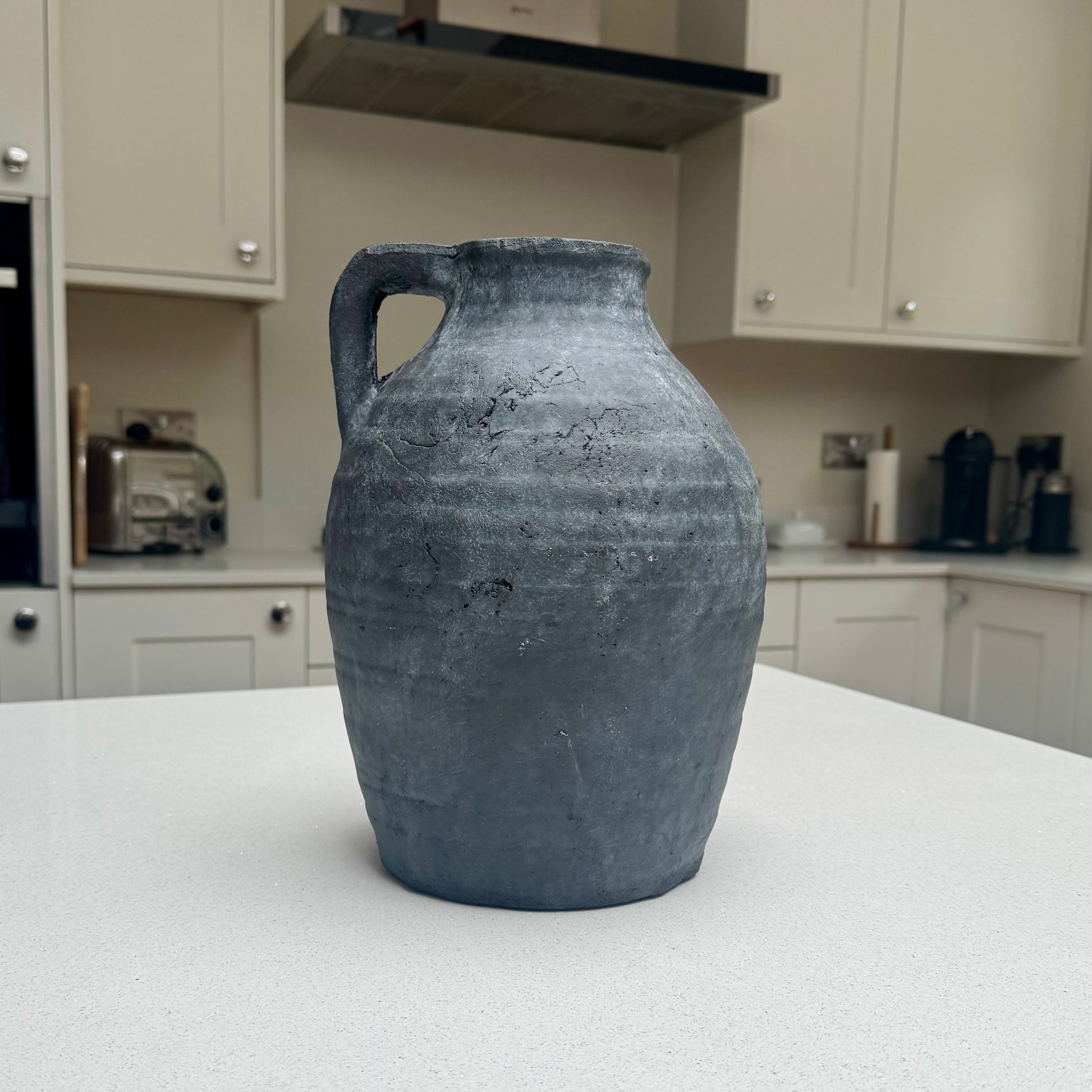 Large Ellie terracotta Jug Vase in Anthracite 28cm