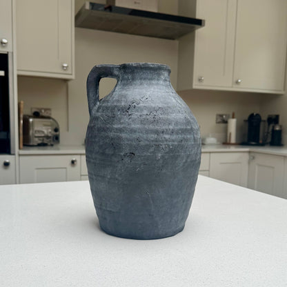 Large Ellie terracotta Jug Vase in Anthracite 28cm